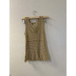 Vintage Y2K Very Vera Womens Crochet Tank Top Size M